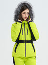 Doudoune de ski SnowCharm pour femme, coupe slim, isolée, avec fourrure amovible