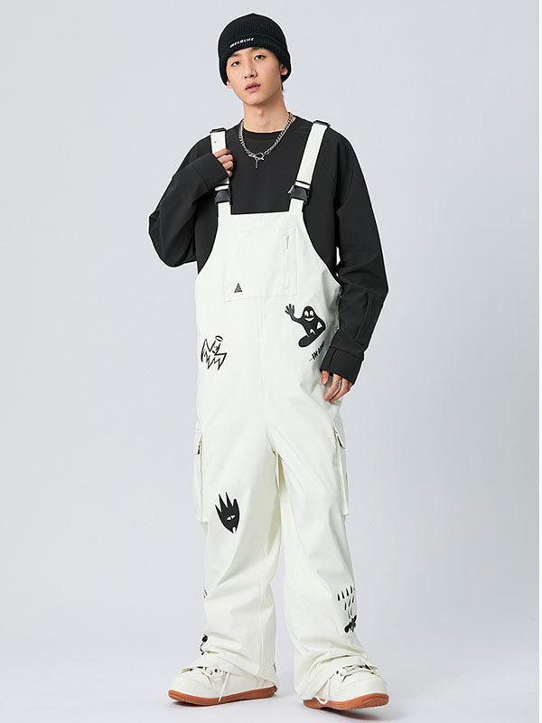 Salopette de snowboard imperméable ample Nandn SnowSlope pour homme