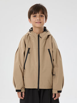 Veste de ski imperméable thermique à capuche oreilles de lapin pour garçon