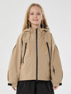 Veste de ski imperméable thermique à capuche oreilles de lapin pour filles