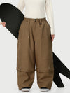 Pantalon de neige cargo utilitaire UrbanCraft pour femme, à double genouillère et empiècements renforcés par rivets