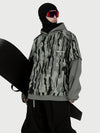 Sweat à capuche de ski freestyle Park Rider pour homme – Modèle 2 en 1 à plusieurs couches avec manches contrastées
