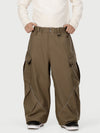 Pantalon de ski cargo utilitaire réfléchissant Camden Punk pour homme – Coupe ample et décontractée