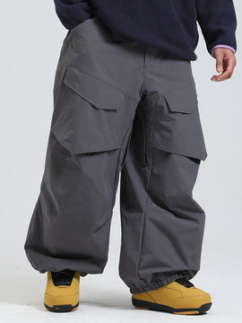 Pantalon de ski ample Gsou Snow Urban Slope KneeFlex pour homme, avec poches cargo.