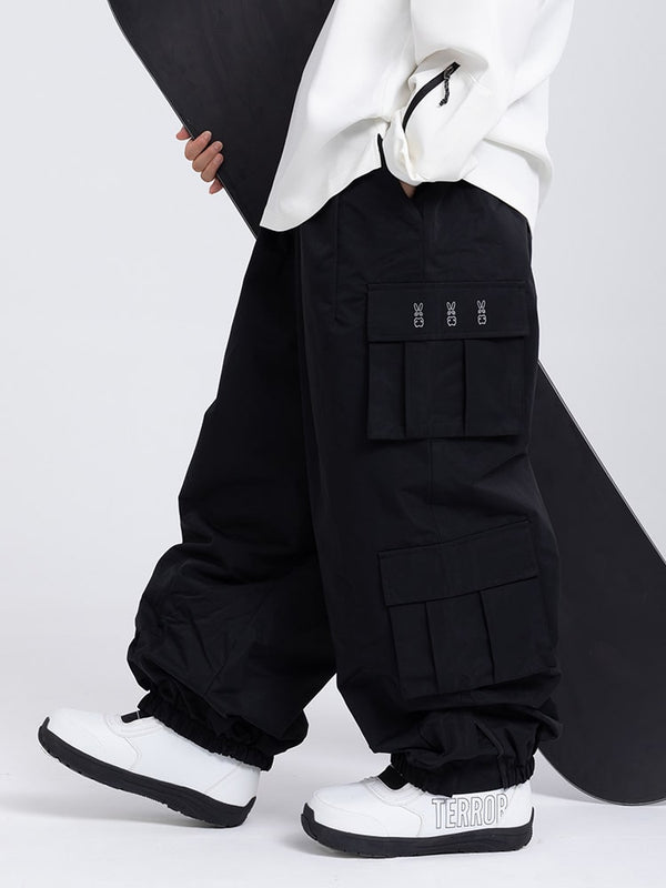 Pantalon de snowboard cargo baggy Rabbit Snow Freestyle pour homme