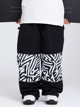 Pantalon de ski cargo Swaggy pour homme avec empiècements réfléchissants aux genoux