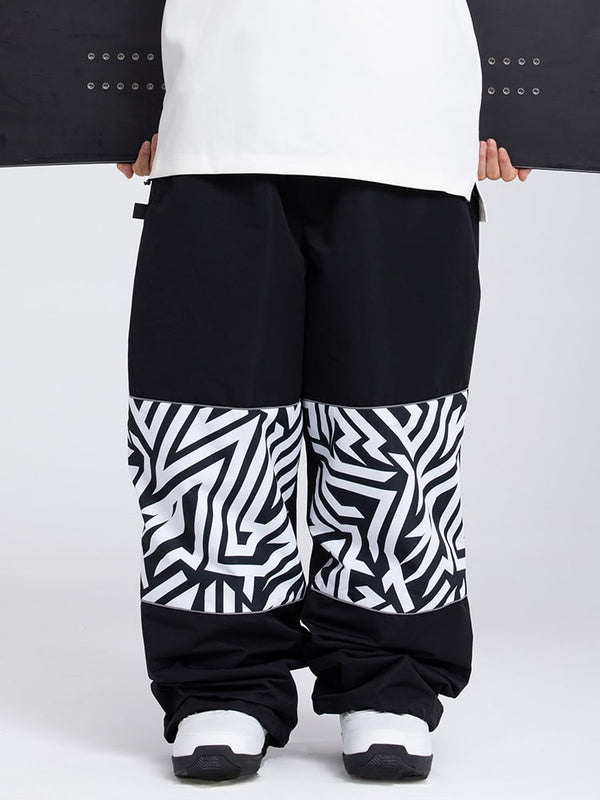 Pantalon de ski cargo Swaggy pour homme avec empiècements réfléchissants aux genoux