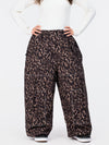 Pantalon de neige ample Nightline Park Rider pour femme, avec bandes réfléchissantes et poches cargo.
