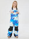 Salopette de ski imperméable et isolante avec genouillères réfléchissantes et protections réfléchissantes pour filles