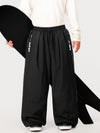 Pantalon de ski freestyle extra ample Hyper Flux pour homme, fermeture éclair latérale, empiècement graffiti.