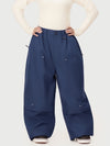 Pantalon de neige cargo utilitaire UrbanCraft pour femme, à double genouillère et empiècements renforcés par rivets