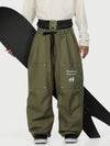 Pantalon de ski cargo utilitaire Camden Punk Rivet Street pour homme – Coupe ample et décontractée