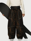 Pantalon de ski Wild Motion pour homme, multipoches, à blocs de couleurs réfléchissants et très ample.