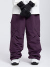 Pantalon de ski ample à poches cargo pour femme, style montagne chic