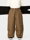 Pantalon de neige cargo utilitaire UrbanCraft pour homme, à double genouillère et empiècements renforcés par rivets