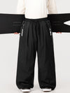 Pantalon de ski freestyle extra ample Hyper Flux pour homme, fermeture éclair latérale, empiècement graffiti.