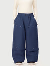 Pantalon de neige cargo utilitaire UrbanCraft pour femme, à double genouillère et empiècements renforcés par rivets