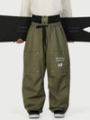 Pantalon de ski cargo utilitaire Camden Punk Rivet Street pour homme – Coupe ample et décontractée