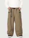 Pantalon de ski cargo utilitaire extensible et résistant Techline pour homme – Coupe ample et décontractée