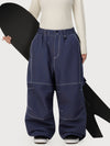 Pantalon de ski ample UrbanCraft Workwear pour femme, avec conception offrant une meilleure mobilité des genoux