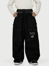 Pantalon de ski cargo utilitaire Camden Punk Rivet Street pour homme – Coupe ample et décontractée