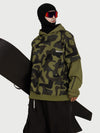 Sweat à capuche de ski freestyle Park Rider pour homme – Modèle 2 en 1 à plusieurs couches avec manches contrastées