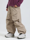 Pantalon de ski ample Gsou Snow Urban Slope KneeFlex pour femme, avec poches cargo.