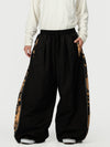 Pantalon de ski freestyle extra ample Hyper Flux pour homme, fermeture éclair latérale, empiècement graffiti.