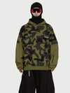 Sweat à capuche de ski freestyle Park Rider pour homme – Modèle 2 en 1 à plusieurs couches avec manches contrastées
