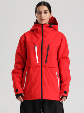 Veste de ski cargo fonctionnelle et résistante Gsou Snow pour femme, idéale pour la montagne et l'hiver.