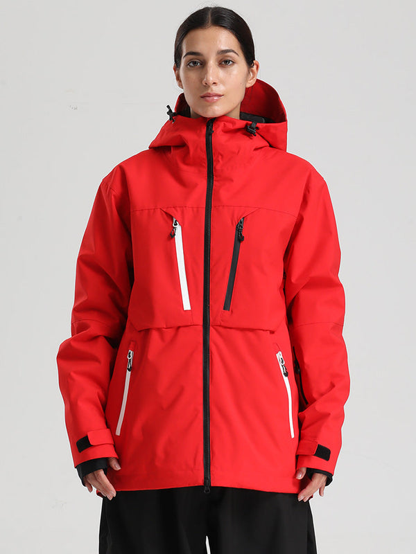 Veste de ski cargo fonctionnelle et résistante Gsou Snow pour femme, idéale pour la montagne et l'hiver.