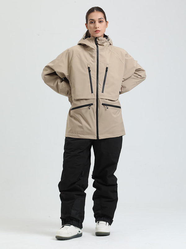 Combinaison de ski cargo multifonctionnelle Gsou Snow pour femme, résistante et performante.