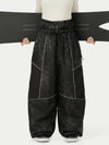 Pantalon de neige super ample Wild Motion pour femme, multipoches, à blocs de couleurs réfléchissants.