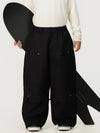 Pantalon de neige cargo utilitaire UrbanCraft pour homme, à double genouillère et empiècements renforcés par rivets