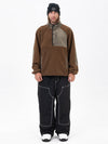 Ensemble pull en polaire sherpa pour homme et pantalon de ski ample style freerider urbain