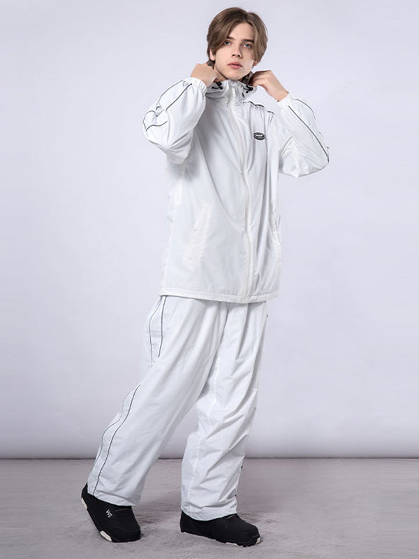 Combinaison de snowboard Dook Snow Track Stripe pour homme (veste et pantalon).