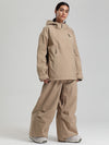 Combinaisons de ski amples Gsou Snow pour femmes, style montagne durable.