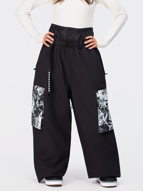 Pantalon de snowboard cargo ample et freestyle Hyper Flux Urban Graffiti pour femme - Park Rider