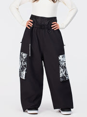 Pantalon de snowboard cargo ample et freestyle Hyper Flux Urban Graffiti pour femme - Park Rider