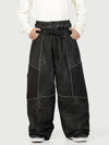 Pantalon de ski Wild Motion pour homme, multipoches, à blocs de couleurs réfléchissants et très ample.