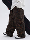 Pantalon de ski ample léopard double genou pour homme