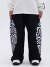 Pantalon de neige cargo réfléchissant à motif swaggy pour femme, toutes saisons