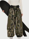 Pantalon de neige super ample Wild Motion pour femme, multipoches, à blocs de couleurs réfléchissants.