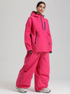 Combinaisons de ski amples Gsou Snow pour femmes, style montagne durable.