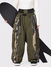Pantalon de neige extra ample Wild Motion pour femme, à blocs de couleurs réfléchissants.