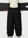 Pantalon de neige cargo utilitaire UrbanCraft pour femme, à double genouillère et empiècements renforcés par rivets