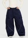 Pantalon de ski cargo utilitaire réfléchissant Camden Punk pour femme – Coupe ample et décontractée