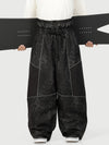 Pantalon de ski Wild Motion pour homme, multipoches, à blocs de couleurs réfléchissants et très ample.
