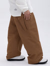 Pantalon de ski camouflage ample à genoux doubles pour femme