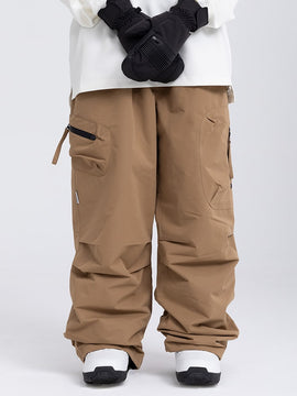 Pantalon de ski ample Prime Mountain pour femme avec deux poches cargo latérales